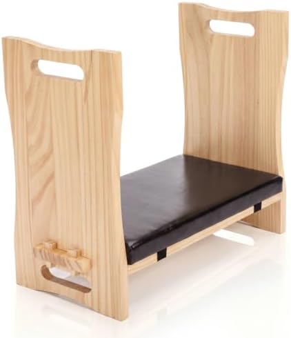 Ripeng Garden Kneeler and Seat Heavy Duty Wood Kneeling Pad Stool