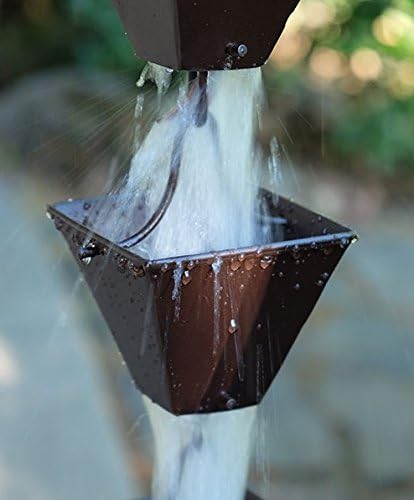 Nutshell Stores Medium Square Cups Rain Chain - Bronze - 17 Feet