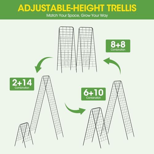 Heavy Duty Cucumber Trellis, 50" x 17" Trellis for Climbing Plants Outdoor