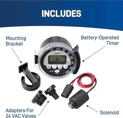 Orbit 57865 Battery-Operated Sprinkler Timer, Black (4, Pack of 4)