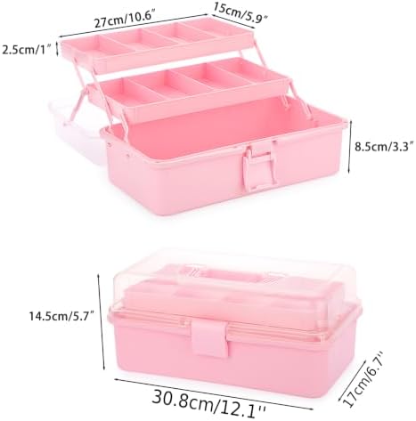BTSKY 3-Layer Plastic Dividing Storage Box Craft Organizer and Storage