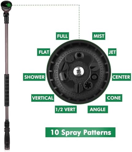 RESTMO 36” Watering Wand for Garden Hose, Heavy Duty Hose Sprayer Nozzle