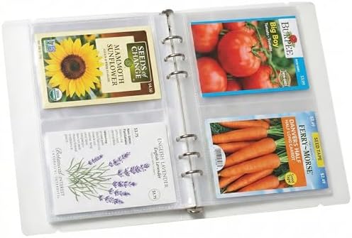 Seed Packet Organizer Binder, 180 Pockets For Garden Seed Storage