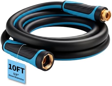 Garden Hose 10ft x 5/8", Heavy Duty Water Hose, Kink Resistant