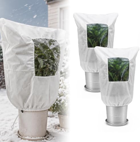 New Plant Frost Protection Covers with Viewing Window (White * 47.2" W x 70.9" H)