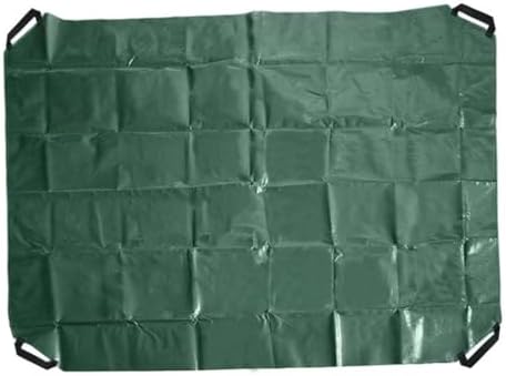 Heavy Duty Waterproof Garden Leaf Tarp, Foldable Waste Rubbish Container Bag with 4 Handles for Yard Cleanup, Lawn Debris Collection