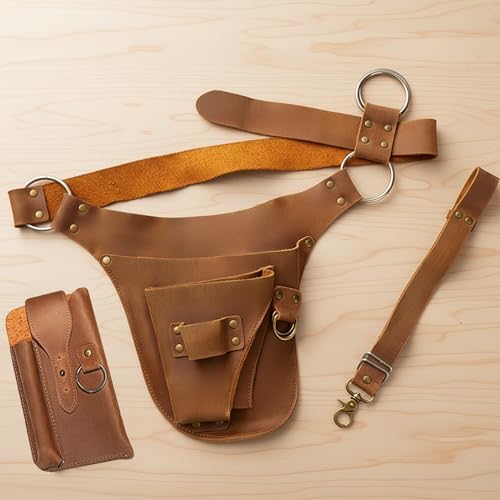 Leather Garden Tool Belt: Gardening Gifts for Women, Florist Belt Utility Belt Garden Tools Organizer Holster Pouch, Gift for Gardeners and Florists