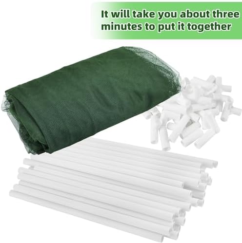 72 * 33 * 30 in Detachable Crop Cages for Garden, Plant Protection Tent with Garden Netting for Vegetables Fruits Flowers,Mesh Plant Covers for Outdoors (Green)