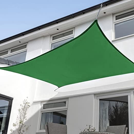 KANAGAWA 10'X12' Dark Green Custom Size Sun Shade Sail Rectangle UV Block Canopy Cover for Patio Backyard Lawn Garden Outdoor (Customized Available)