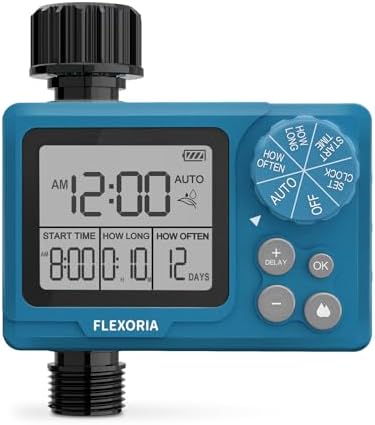 Digital Programmable Water Timer, Garden Hose Sprinkler Timer for Irrigation and Watering Systems, 1 Outlet