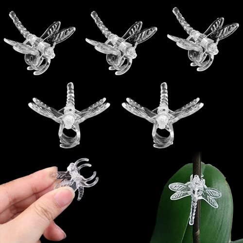 Watris Veiyi 100Pcs Plant Orchid Clips, Garden Plant Support Clip