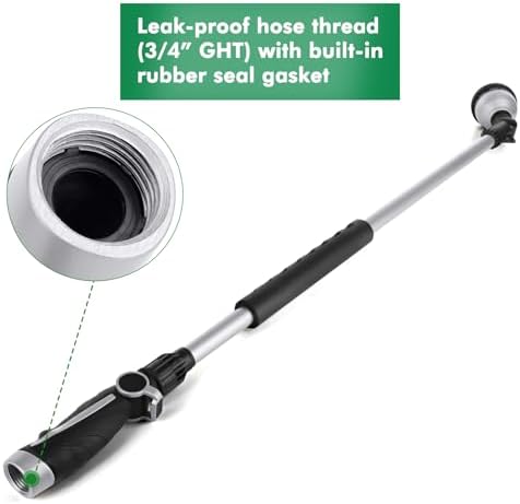 RESTMO 36” Watering Wand for Garden Hose, Heavy Duty Hose Sprayer Nozzle