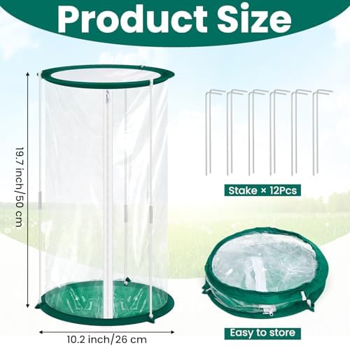 Nuanchu 1 Piece Mini Greenhouse PVC Plant Cover 19.7 x 10.2 Inch Cover