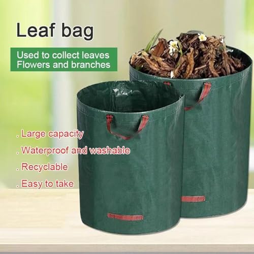 1 Pack 80Gal Reusable Yard Waste Bag, Heavy Duty, Lawn&Leaf Bag,collapsible
