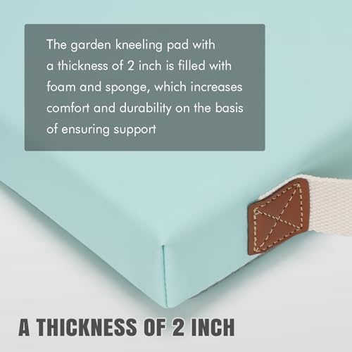Waterproof Garden Kneeling Pad, 2in Thick, Green, 1 Pack