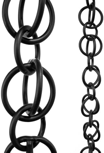 Nutshell Stores Double Loops Rain Chain - Black - 19 Feet
