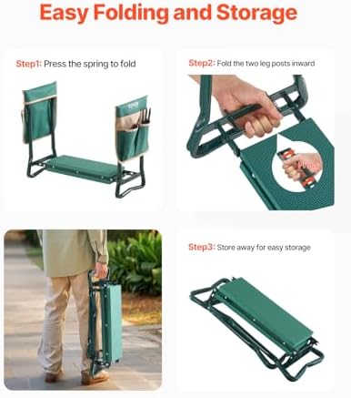 VEVOR Garden Kneeler and Seat Heavy Duty, Kneeling Bench for Gardening