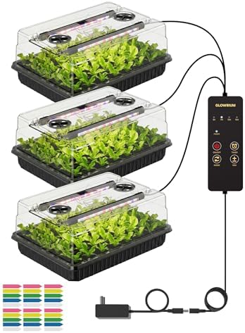 GLOWRIUM Seed Starter Tray with Grow Lights, 162-Cell Plant Germination