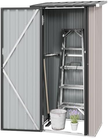 Aoxun 3’x2.1’ Shed Outdoor Storage Shed, Brown