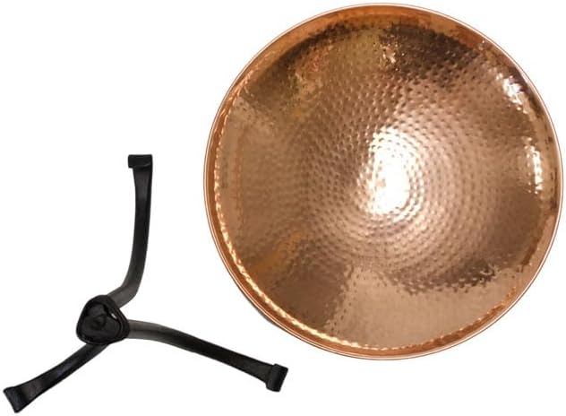 Achla Metal Bird Bath with Tripod Stand, Copper Plated