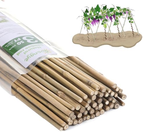bamboo stakes,3Feet,50Pcs,Plant Bamboo Post,GUANGYE,Bamboo Garden Stakes