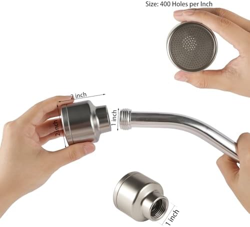 18-inch Soft Rain Watering Wand with Shut Off Valve, 400 Holes Per Inch
