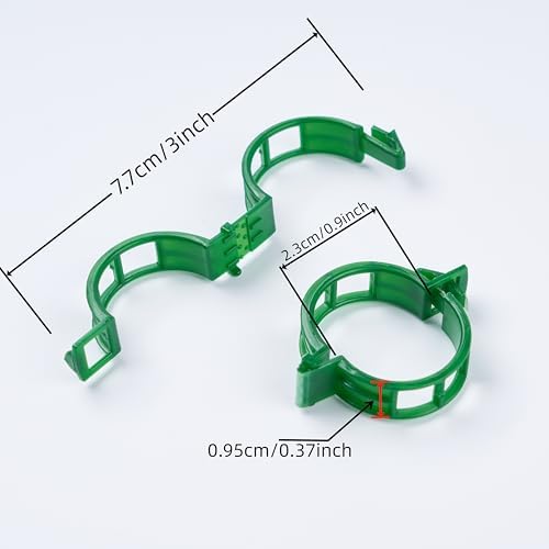 200Pcs Garden Vine Plant Support Clips,Plastic Fixing Clips for Securing and Training Climbing Plants,Tomatoes,Grapes,Vine Vegetables and Potted Plant (200, Green)