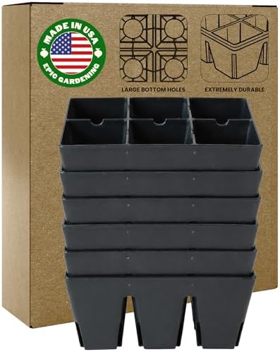 6-Cell Seed Starter Tray - 6 Trays - Black