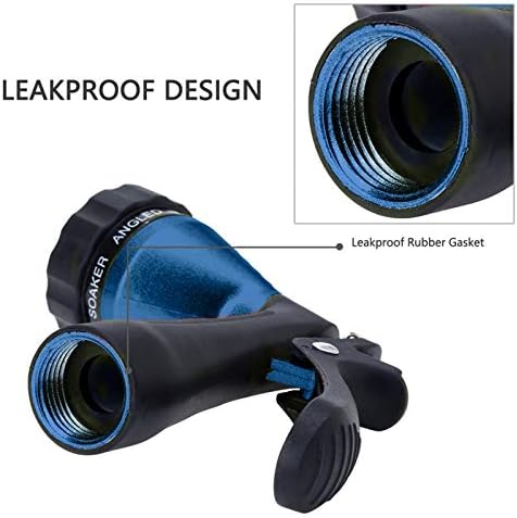 Water Hose Nozzle Spray Nozzle, Metal Garden Hose Nozzle with Adjustable Spray Patterns
