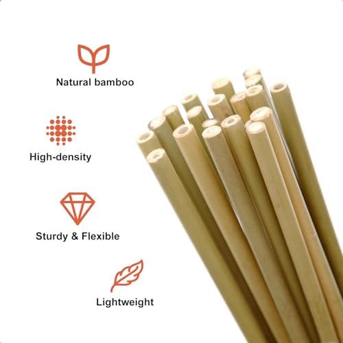 Bamboo Stakes 4FT Garden Stakes Plant Stakes for Indoor and Outdoor Climbing Plants Poles Sticks Support Tomatoes Eggplants Beans 25 Pack
