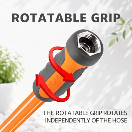 Heavy Duty Garden Hose 80 ft, Hybrid Polymer Water Hose