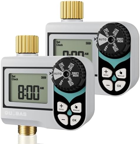 Zero Pressure Water Timer, 2 Pack Sprinkler Timer for Garden Hose