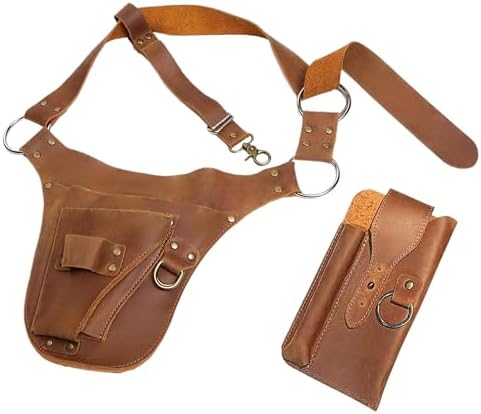 Leather Garden Tool Belt: Gardening Gifts for Women, Florist Belt Utility Belt Garden Tools Organizer Holster Pouch, Gift for Gardeners and Florists