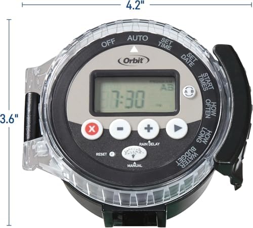 Orbit 57865 Battery-Operated Sprinkler Timer, Black (4, Pack of 4)