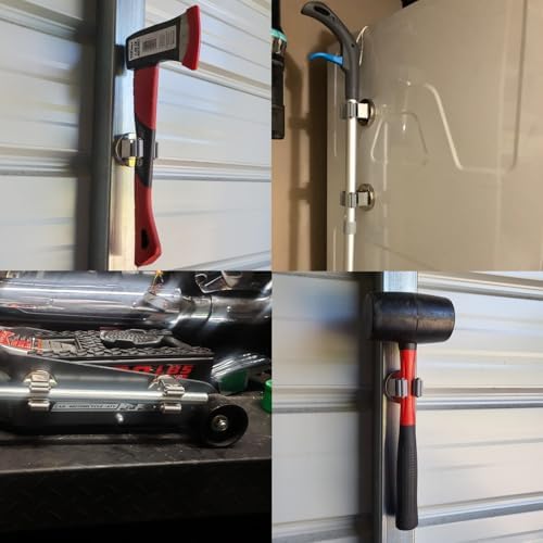 Magnetic Broom Holders,4pcs Sturdy Heavy Duty Magnetic Clips Wall Mount,10lbs No Drilling Anti-broken Magnetic Hooks Broom Mop Brackets for Work Cargo Garage Laundry Van Accessories