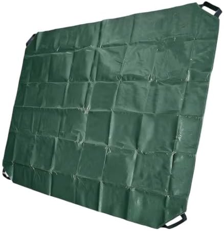Sturdy PE Leaf Collection Mat Waterproof Garden Debris Tarp with Handles for Yard Cleanup 1.98m Large Green(1.98x1.98m)