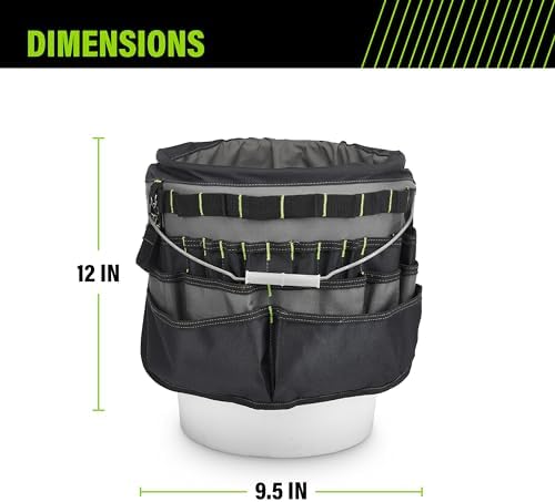 AWP Bucket Tool Organizer 51-pocket, Utility Tool Bag, 1 Pack