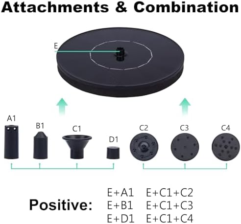 Solar Fountain, Floating Solar Water Pump for Bird Bath