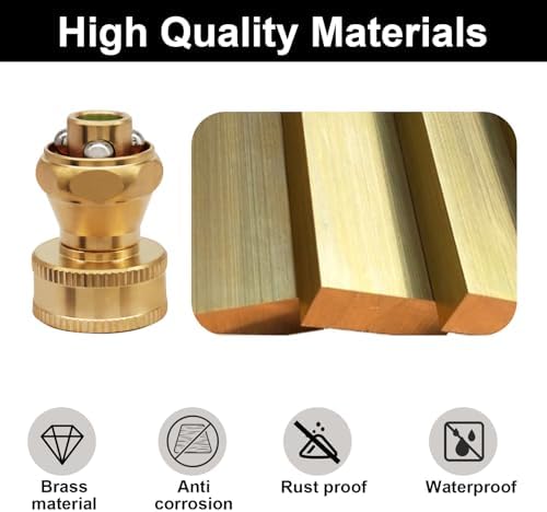 3 Pcs Brass Sweeper Nozzle, 3/4" Heavy Duty High Pressure