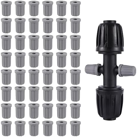 60 Pcs 1/4 Inch Barbed Connector End Caps