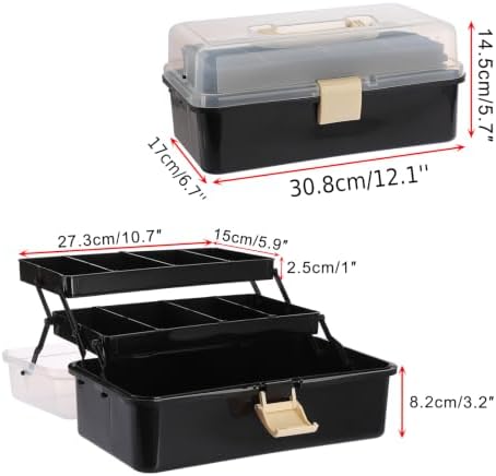 BTSKY 3-Layer Plastic Dividing Storage Box Craft Organizer and Storage