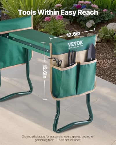 VEVOR Garden Kneeler and Seat Heavy Duty, Kneeling Bench for Gardening
