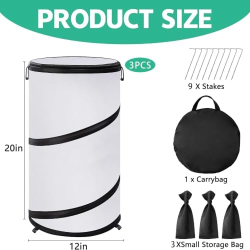 3 Pcs Pop Up Winter Frost Plant Cover, Garden Plants Freeze Protection Tent