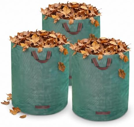 ROSSGO 72 Gallon Reusable Yard Waste Bag, Garden & lawn Leaf Bags Pack of 3