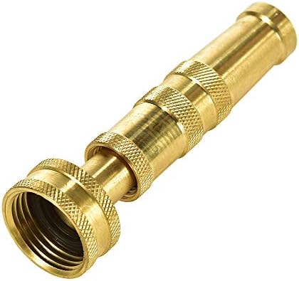 Heavy-Duty Brass Hose Nozzle, Adjustable Twist Hose Nozzle, Jet Sweeper Nozzle, Garden Sprayer