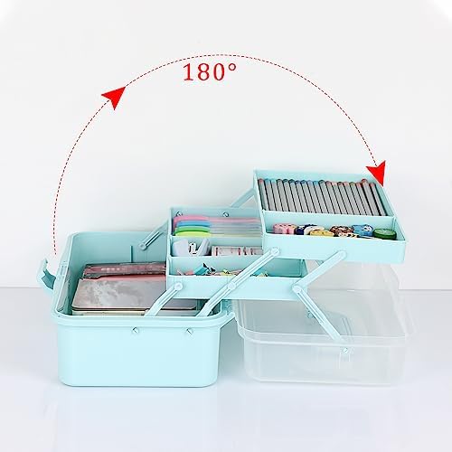 BTSKY 3-Layer Plastic Dividing Storage Box Craft Organizer and Storage