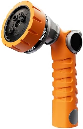 RESTMO Heavy Duty Hose Nozzle, Metal Garden Water Hose Sprayer