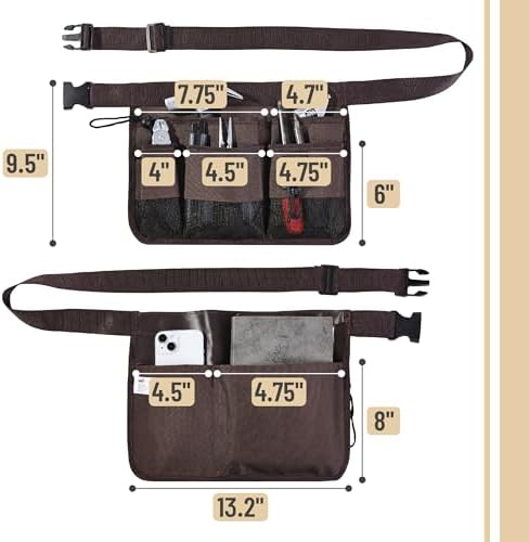 UNCO- Gardening Belt, Garden Tool Belts for Men, Waist Apron with Pockets, Construction, Carpenter Belt, for Men