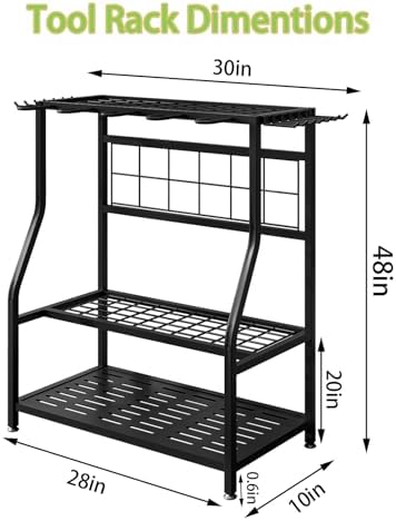 Garden Tool Organizer Yard Tool Tower Rack Shed Organization