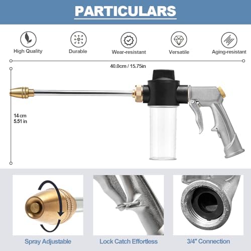 High Pressure Hose Nozzle with Soap Dispenser,Foam Gun Car Wash Sprayer